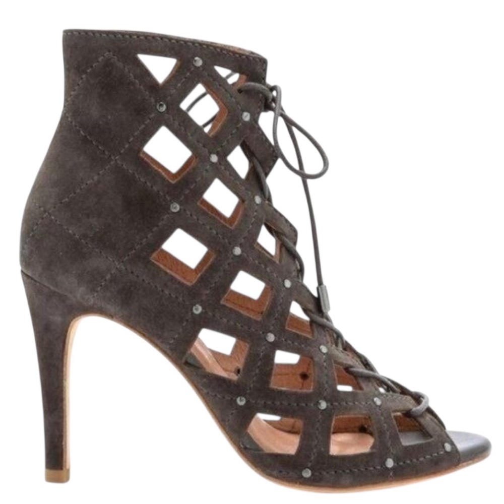 Joie Cayla Cutout Bootie Studded Caged Heels 38